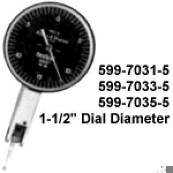 Bns Bestest Dial Test Indicator, Black Dial Face, Lever Type 599-7031-5